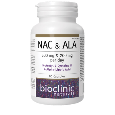 Bioclinic Naturals NAC and ALA 90 capsules