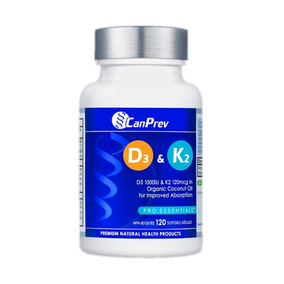 CanPrev D3 and K2 120 softgels